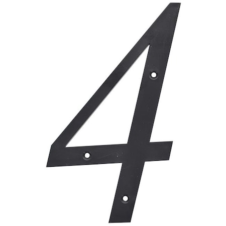 Hillman Hillman Group 847378 6 in. Nail-On Black Plastic House Number - 4 -  3 Piece 847378